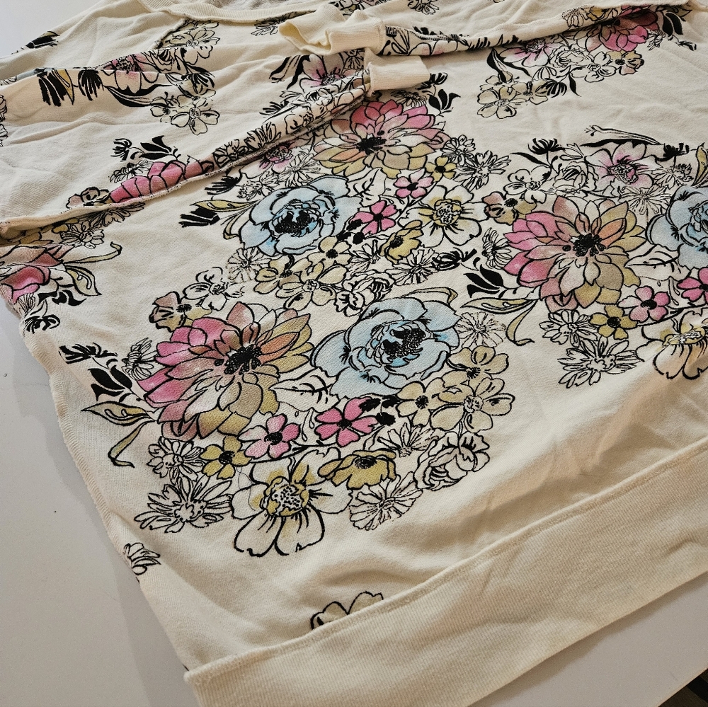 Free People Floral Print Women's Top XL - Picture 3 of 6
